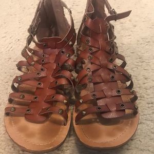 Brown gladiator sandals